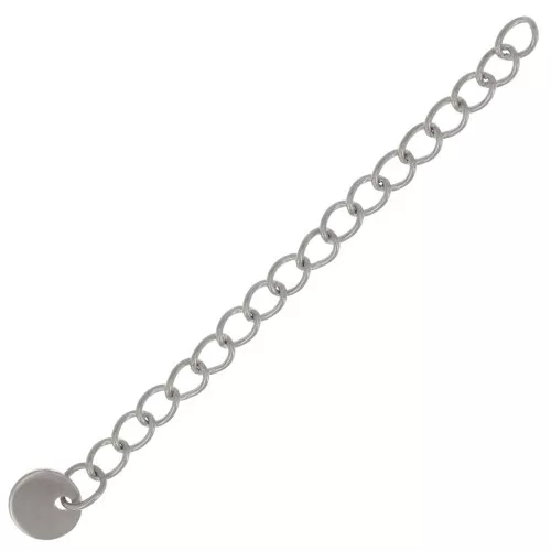 Catena di estensione rombo da 60 mm e medaglia - Acciaio inox 304L x1