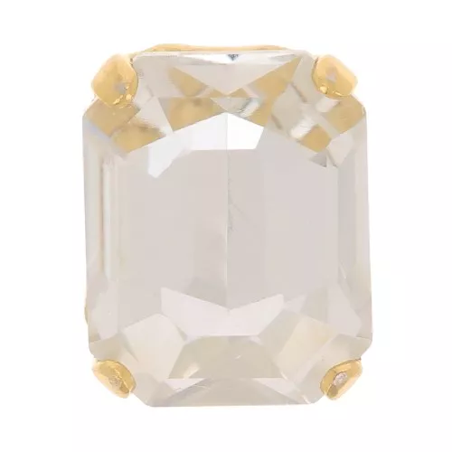 Cristallo incastonato Aurora A4610 Step Cut Octagon 10x8 mm - Dorato - Crystal x1