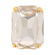 Cristallo incastonato Aurora A4627 Octagon 14x10 mm - Dorato - Crystal x1|raw }}