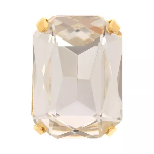 Cristallo incastonato Aurora A4627 Octagon 14x10 mm - Dorato - Crystal x1