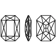 Cristallo incastonato Aurora A4627 Octagon 14x10 mm - Dorato - Crystal x1