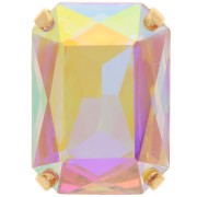 Cristallo incastonato Aurora A4627 Octagon 18x13 mm - Dorato - Crystal AB x1|raw }}