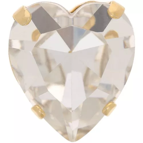 Cristallo incastonato Aurora A4831 Antique Heart 15.5x14 mm - Dorato - Crystal x1