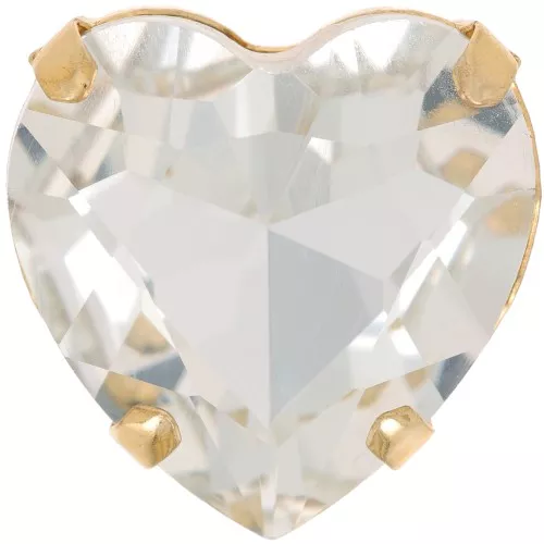 Cristallo incastonato Aurora A4827 Heart 27 mm - Dorato - Crystal x1