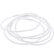 Bracciale buddista semirotondo - Tibetano 68 mm - Bianco perlato x1