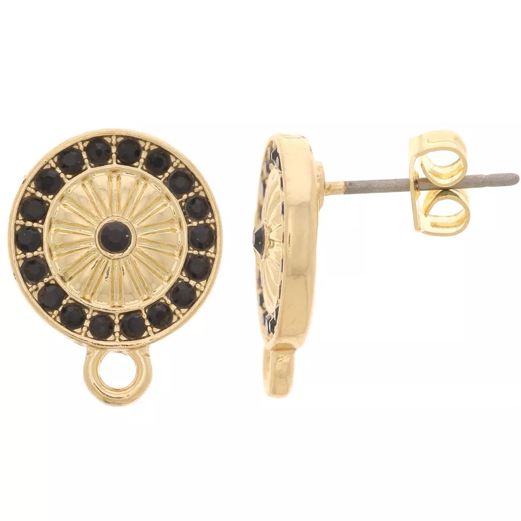 NKlaus Orecchini A Perno In Argento 925 Rodiato Con Zirconi Bianchi - Diametro 4,0 Mm - Gioielli Eleganti E Ipoallergenici