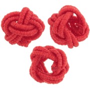 Perline effetto nodo in filo di nylon 7x5 mm - Rosso x6|raw }}