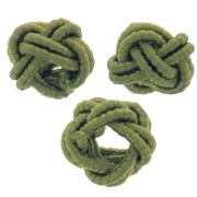 Perline effetto nodo in filo di nylon 7x5 mm - Olive x6