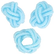 Perline effetto nodo in filo di nylon 7x5 mm - Azzurro x6|raw }}