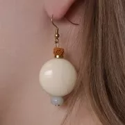 Perline effetto nodo in filo di nylon 7x5 mm - Azzurro x6