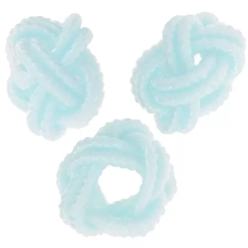 Perline effetto nodo in filo di nylon 7x5 mm - Blu pallido x6