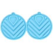 Stampo in silicone - orecchini tondi cavi - resina epossidica e polvere di ceramica