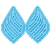 Stampo in silicone - orecchini a goccia resina epossidica e polvere di ceramica