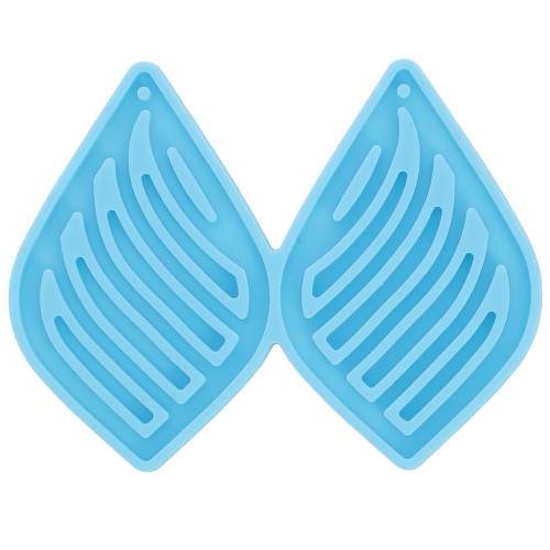 Stampo in silicone - orecchini a goccia resina epossidica e polvere di ceramica