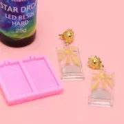 Stampo in silicone - orecchini rettangolari - motivo sole - per resina epossidica