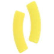 Perline tubolari curve in acrilica opaca 32x8 mm - Giallo x6