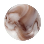 Perline acriliche rotonde 8 mm - Bianco marmorizzato - Marrone x20
