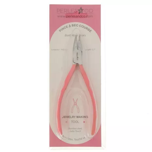 Pinza a becco piegato 14,5 cm by Perles and Co - Satin Touch Coral x1