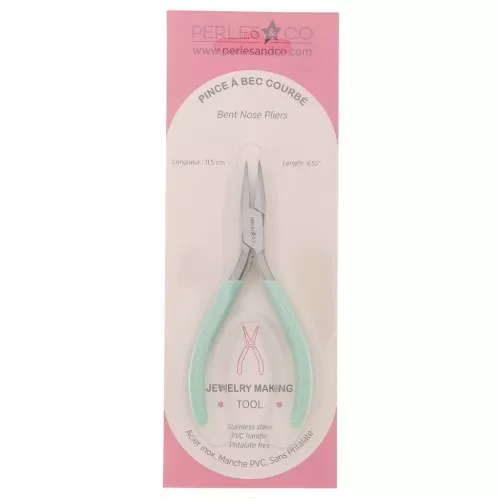Pinza a becco d'angelo 11,5 cm by Perles and Co - Glitter menta x1