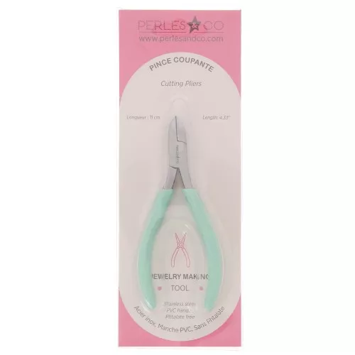 Pinza da taglio 11 cm by Perles and Co - Glitter menta x1