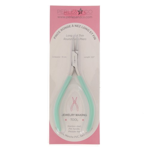 Pinza tonda con molla 13 cm by Perles and co - Menta x1