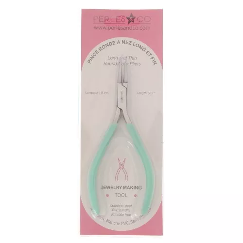 Pinza tonda con molla 13 cm by Perles and co - Menta x1