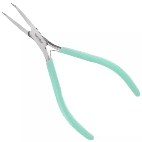 Pinza punte angolate con molla 13 cm By Perles and Co - Menta x1