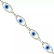 Catena portafortuna in resina epossidica 5,6 mm - Acciaio inox 304 x50cm