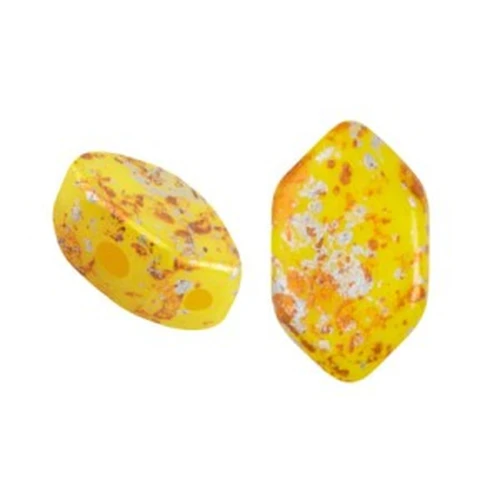 Perle di vetro Paros® by Puca® 7x4 mm - Jonquil Opal Tweedy x10g