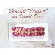 Perle di vetro Paros® by Puca® 7x4 mm - Jonquil Opal Tweedy x10g