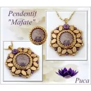 Perle di vetro Paros® by Puca® 7x4 mm - Jonquil Opal Tweedy x10g