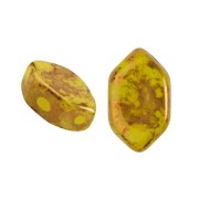 Perle di vetro Paros® by Puca® 7x4 mm - Jonquil Opal Bronze x10g|raw }}