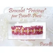Perle di vetro Paros® by Puca® 7x4 mm - Opale rosa chiaro x10g