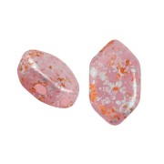 Perle di vetro Paros® by Puca® 7x4 mm - Opale rosa chiaro Tweedy x10g|raw }}