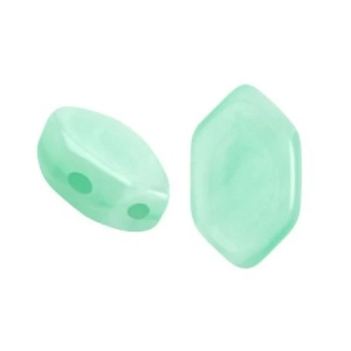 Perle di vetro Paros® by Puca® 7x4 mm - Verde Acqua Opale x10g