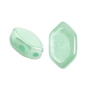 Perle di vetro Paros® by Puca® 7x4 mm - Verde Acqua Opale Lustro x10g