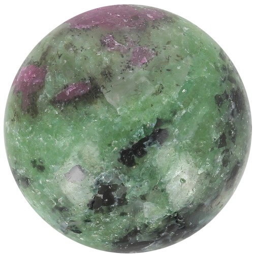 Cabochon rotondo pietra semipreziosa 14 mm - Rubino zoisite x1