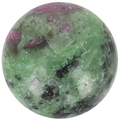 Cabochon rotondo pietra semipreziosa 14 mm - Rubino zoisite x1