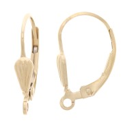 Monachelle con anello aperto 17 mm - motivo conchiglia - Gold filled x2