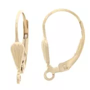 Monachelle con anello aperto 17 mm - motivo conchiglia - Gold filled x2