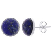 Orecchini perno per cabochon a fondo piatto 10 mm - Argento 925 x2