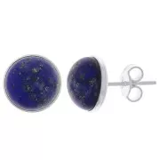 Orecchini perno per cabochon a fondo piatto 10 mm - Argento 925 x2