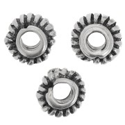 Perle tonde striate 6 mm - Argento antico x6|raw }}