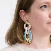 Maglia rotonda piatta in acrilico 31,5 mm - Arancione bruciato x1