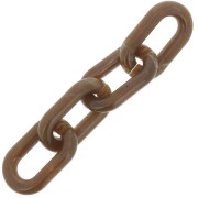 Maglia acrilica ovale 39x24 mm - Marrone marmorizzato x1