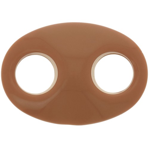 Maglia in acrilico a forma di chicco di caffè 32x23 mm - Cammello x1