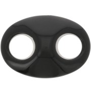 Maglia in acrilico a forma di chicco di caffè 32x23 mm - Nero x1