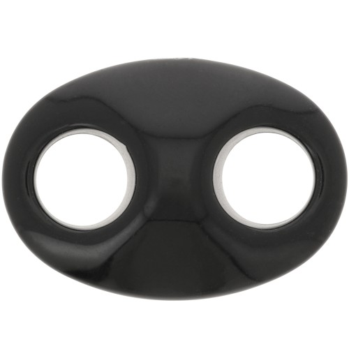 Maglia in acrilico a forma di chicco di caffè 32x23 mm - Nero x1