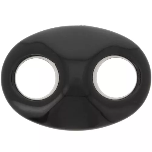 Maglia in acrilico a forma di chicco di caffè 32x23 mm - Nero x1