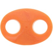 Maglia in acrilico a forma di chicco di caffè 32x23 mm - Arancione marmorizzato x1|raw }}